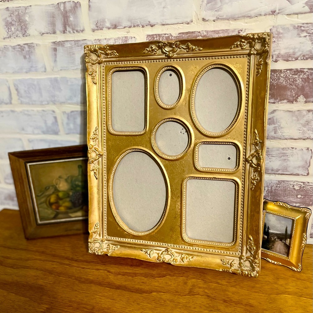 Vintage multi photo frame - Victorian era inspired